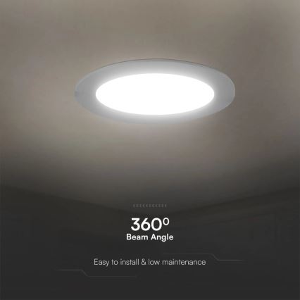 LED Recessed light SAMSUNG CHIP LED/6W/230V 4000K d. 12 cm white