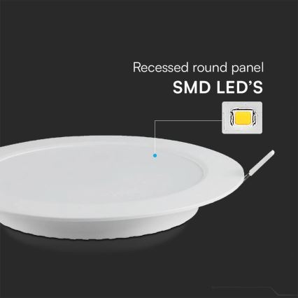 LED Recessed light SAMSUNG CHIP LED/6W/230V 4000K d. 12 cm white