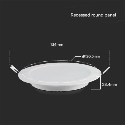LED Recessed light SAMSUNG CHIP LED/6W/230V 4000K d. 12 cm white