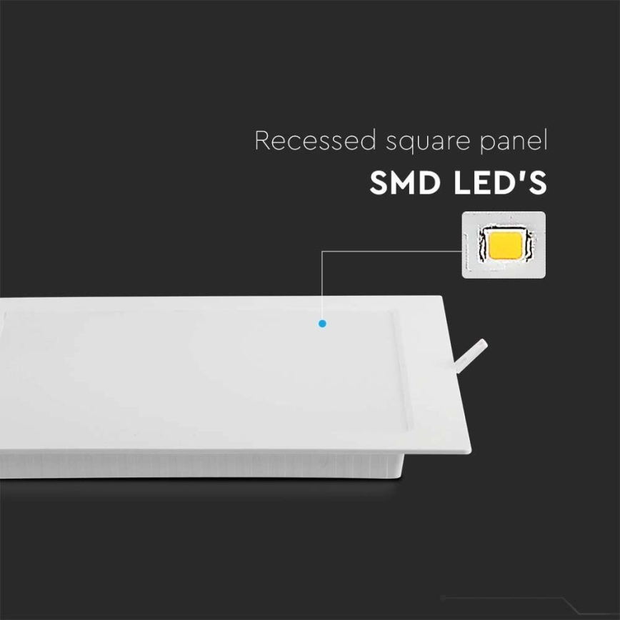 LED Recessed light SAMSUNG CHIP LED/6W/230V 6500K 12x12 cm white