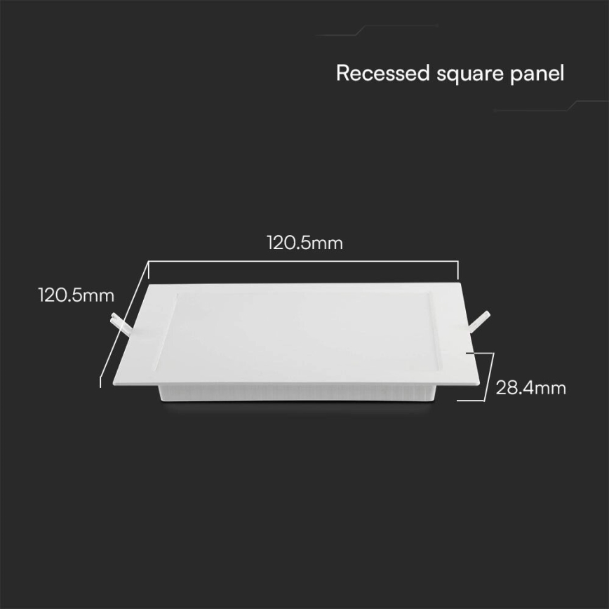 LED Recessed light SAMSUNG CHIP LED/6W/230V 6500K 12x12 cm white