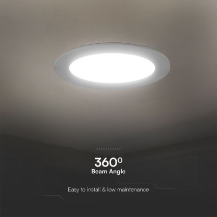 LED Recessed light SAMSUNG CHIP LED/6W/230V 6500K d. 12 cm white
