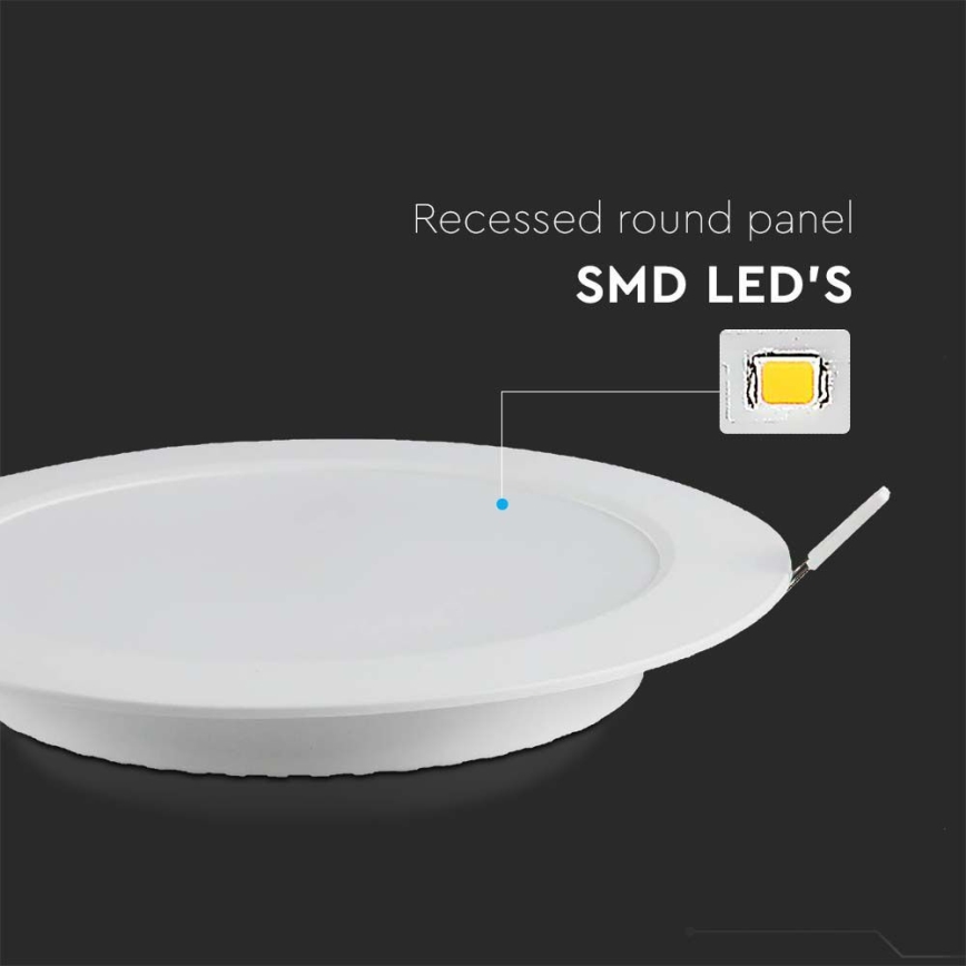 LED Recessed light SAMSUNG CHIP LED/6W/230V 6500K d. 12 cm white