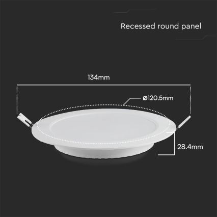 LED Recessed light SAMSUNG CHIP LED/6W/230V 6500K d. 12 cm white