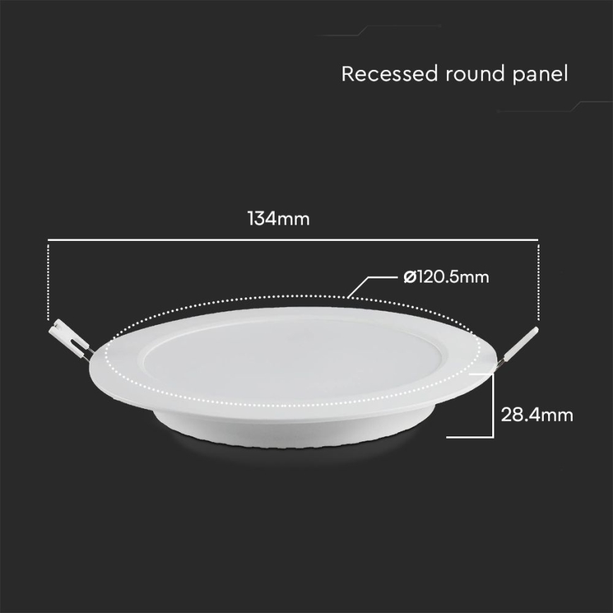 LED Recessed light SAMSUNG CHIP LED/6W/230V 6500K d. 12 cm white