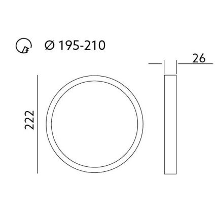 LED Recessed light SIGARO PT LED/18W/230V 4000K IP40