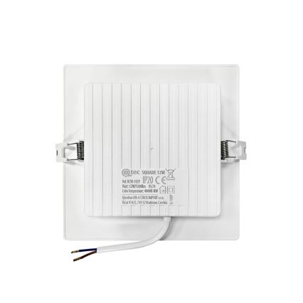 LED Recessed light SQUARE LED/12W/230V 4000K 17x17 cm white