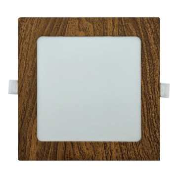 LED Recessed light SQUARE LED/12W/230V 4200K 16,8x16,8 cm brown