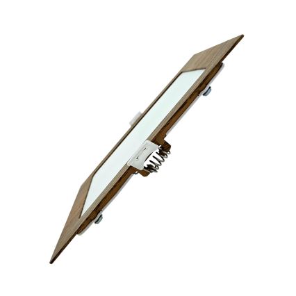 LED Recessed light SQUARE LED/12W/230V 4200K 16,8x16,8 cm brown