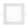 LED Recessed light SQUARE LED/12W/230V 4200K 16,8x16,8 cm white