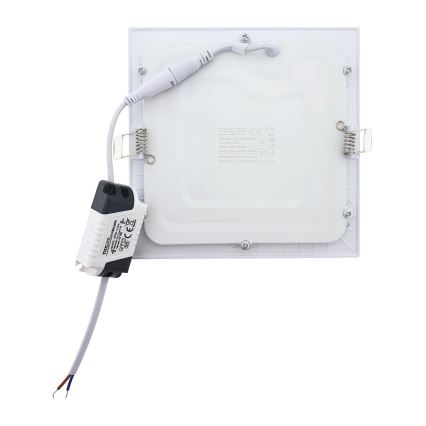 LED Recessed light SQUARE LED/12W/230V 4200K 16,8x16,8 cm white