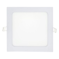 LED Recessed light SQUARE LED/15W/230V 4200K 18,8x18,8 cm white