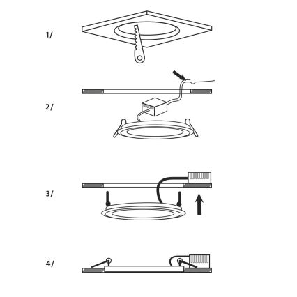 LED Recessed light SQUARE LED/15W/230V 4200K 18,8x18,8 cm white