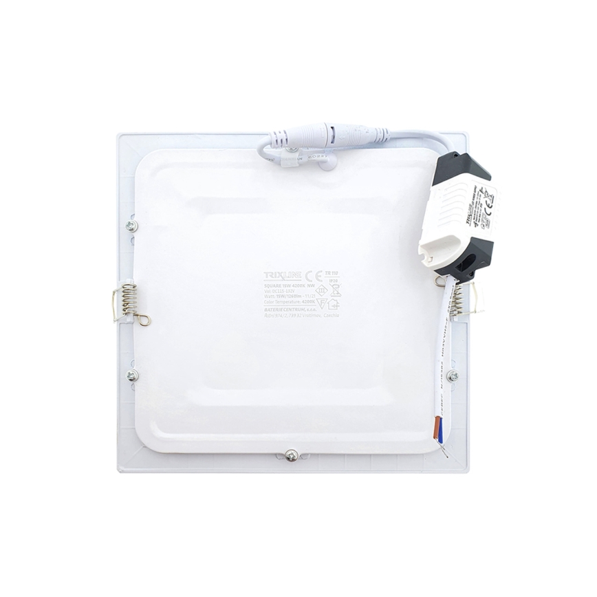LED Recessed light SQUARE LED/15W/230V 4200K 18,8x18,8 cm white