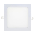 LED Recessed light SQUARE LED/15W/230V 6500K 18,8x18,8 cm white