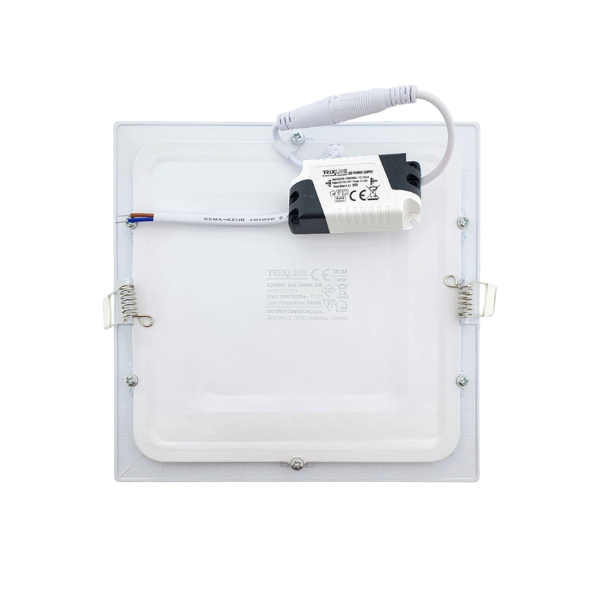 LED Recessed light SQUARE LED/15W/230V 6500K 18,8x18,8 cm white