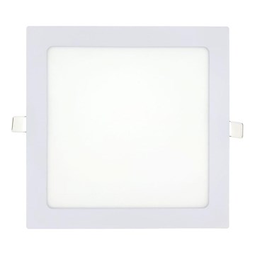 LED Recessed light SQUARE LED/18W/230V 2700K 22x22 cm white