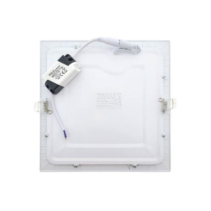 LED Recessed light SQUARE LED/18W/230V 2700K 22x22 cm white