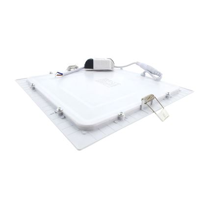 LED Recessed light SQUARE LED/18W/230V 2700K 22x22 cm white