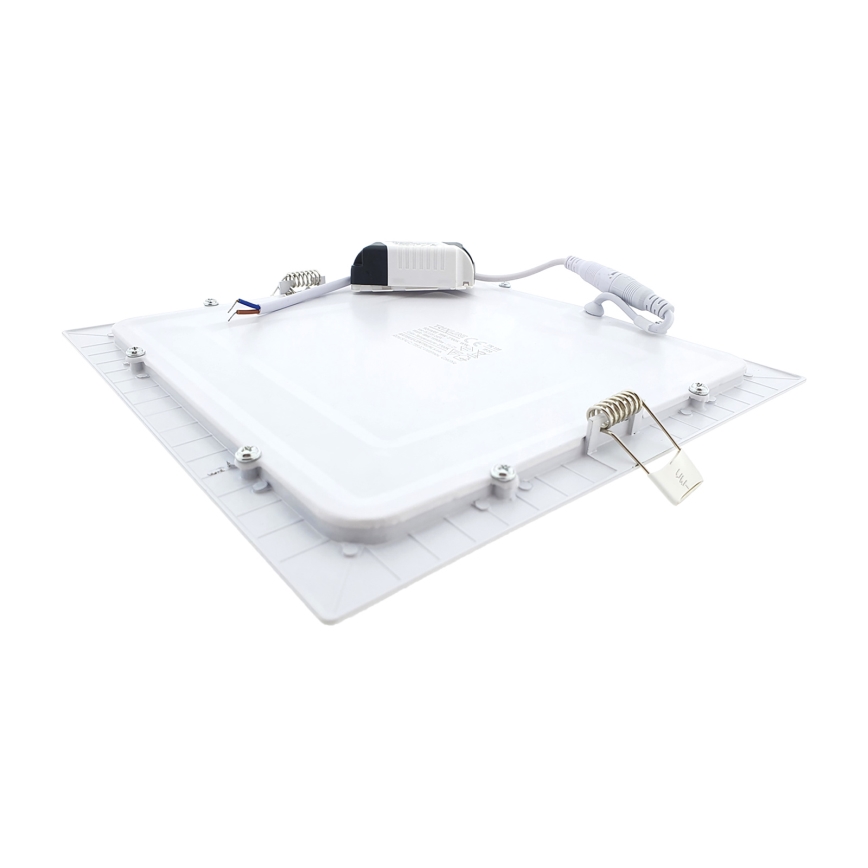 LED Recessed light SQUARE LED/18W/230V 2700K 22x22 cm white