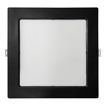 LED Recessed light SQUARE LED/18W/230V 4000K 22x22 cm black