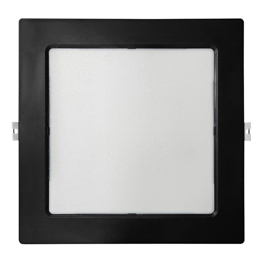LED Recessed light SQUARE LED/18W/230V 4000K 22x22 cm black