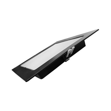 LED Recessed light SQUARE LED/18W/230V 4000K 22x22 cm black