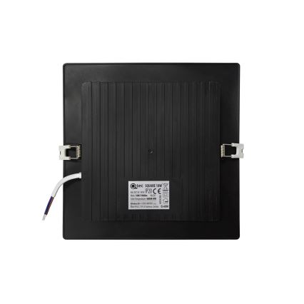 LED Recessed light SQUARE LED/18W/230V 4000K 22x22 cm black