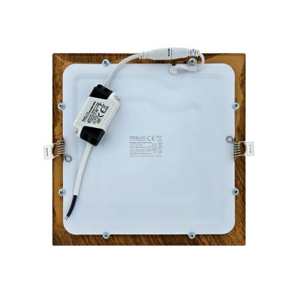 LED Recessed light SQUARE LED/18W/230V 4200K 22x22 cm brown