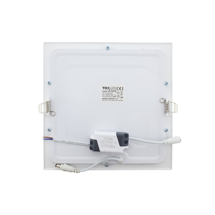 LED Recessed light SQUARE LED/18W/230V 4200K 22x22 cm white