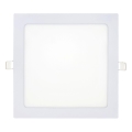 LED Recessed light SQUARE LED/18W/230V 6500K 22x22 cm white