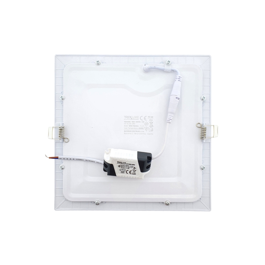 LED Recessed light SQUARE LED/18W/230V 6500K 22x22 cm white