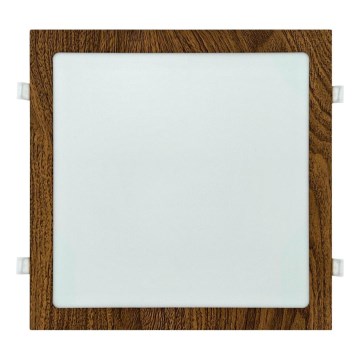 LED Recessed light SQUARE LED/24W/230V 4200K 29,2x29,2 cm brown
