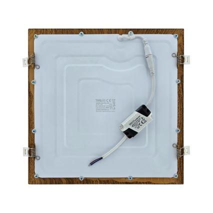 LED Recessed light SQUARE LED/24W/230V 4200K 29,2x29,2 cm brown