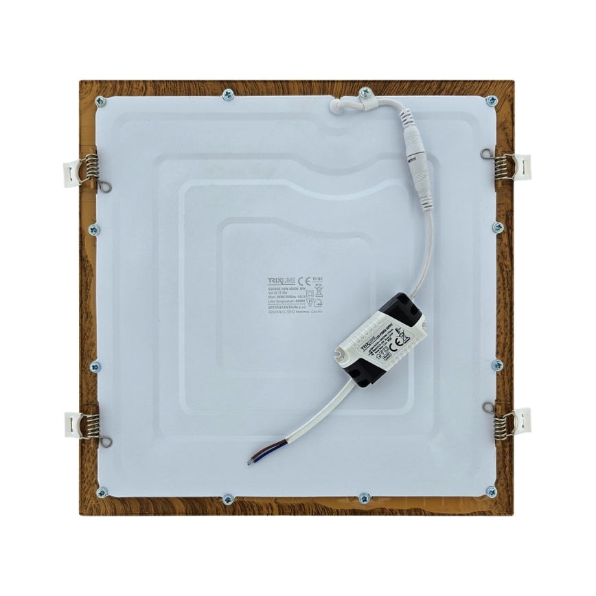 LED Recessed light SQUARE LED/24W/230V 4200K 29,2x29,2 cm brown
