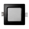 LED Recessed light SQUARE LED/3W/230V 4000K 9x9 cm black