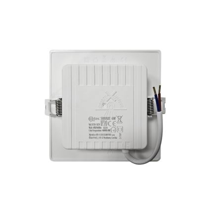 LED Recessed light SQUARE LED/6W/230V 4000K 12x12 cm white