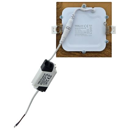LED Recessed light SQUARE LED/6W/230V 4200K 11,8x11,8 cm brown