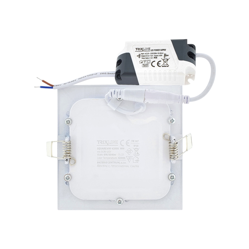 LED Recessed light SQUARE LED/6W/230V 4200K 11,8x11,8 cm white