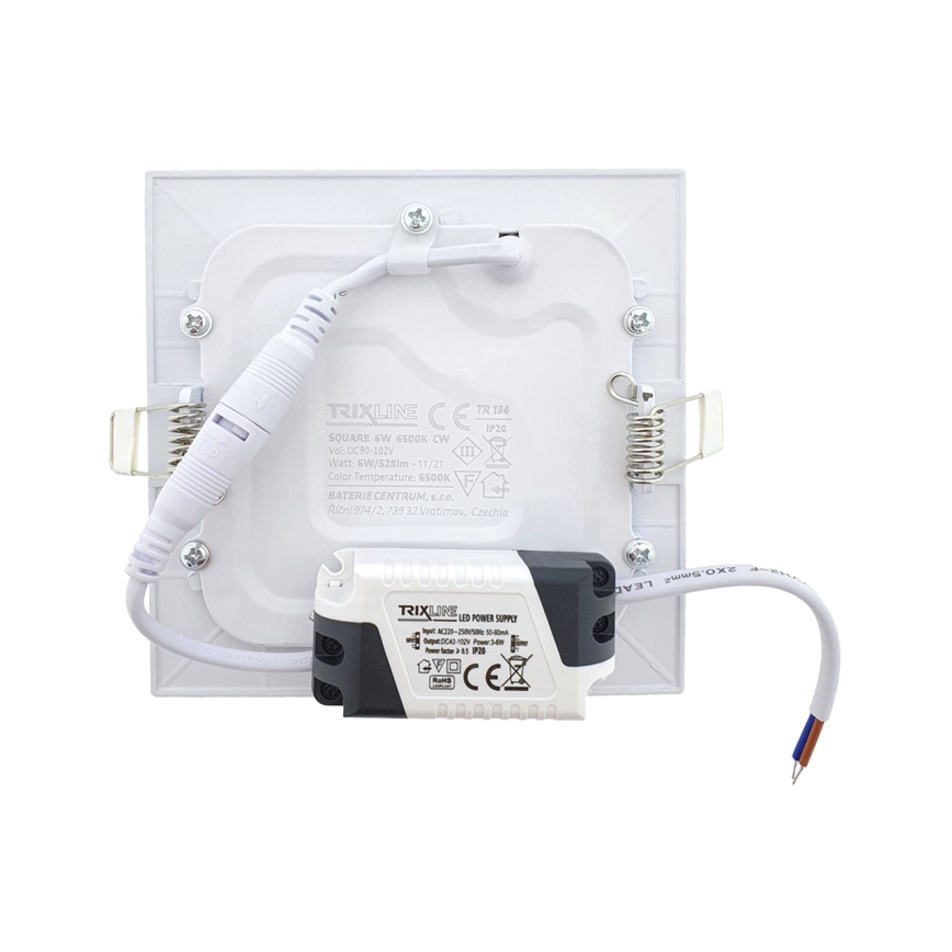 LED Recessed light SQUARE LED/6W/230V 6500K 11,8x11,8 cm white