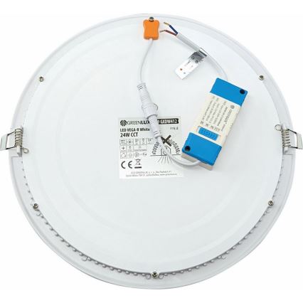 LED Recessed light VEGA LED/24W/230V 2900/3900/5800K d. 30 cm white