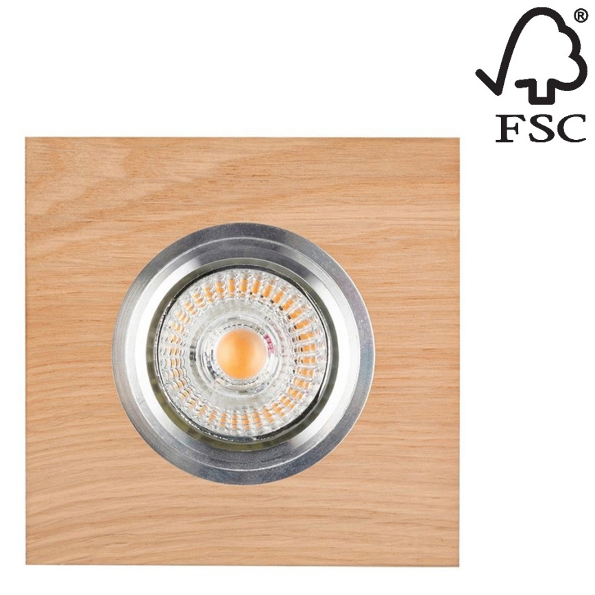 LED Recessed light VITAR 1xGU10/5W/230V CRI 90 oak – FSC certified