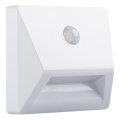 LED recessed light with motion and dusk sensor IRS LED/0.3W/3xAAA IP54 white