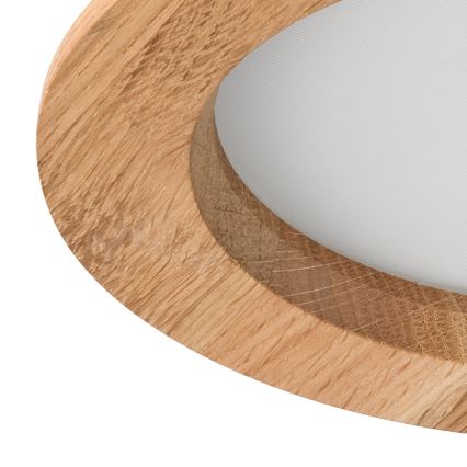 LED Recessed light WOODY SPOT LED/12,5W/230V 3000K oak ø 16 cm