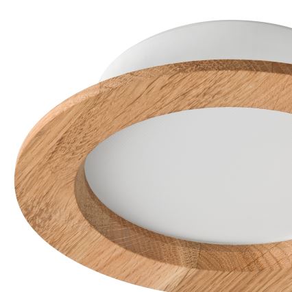LED Recessed light WOODY SPOT LED/12,5W/230V 3000K oak ø 16 cm