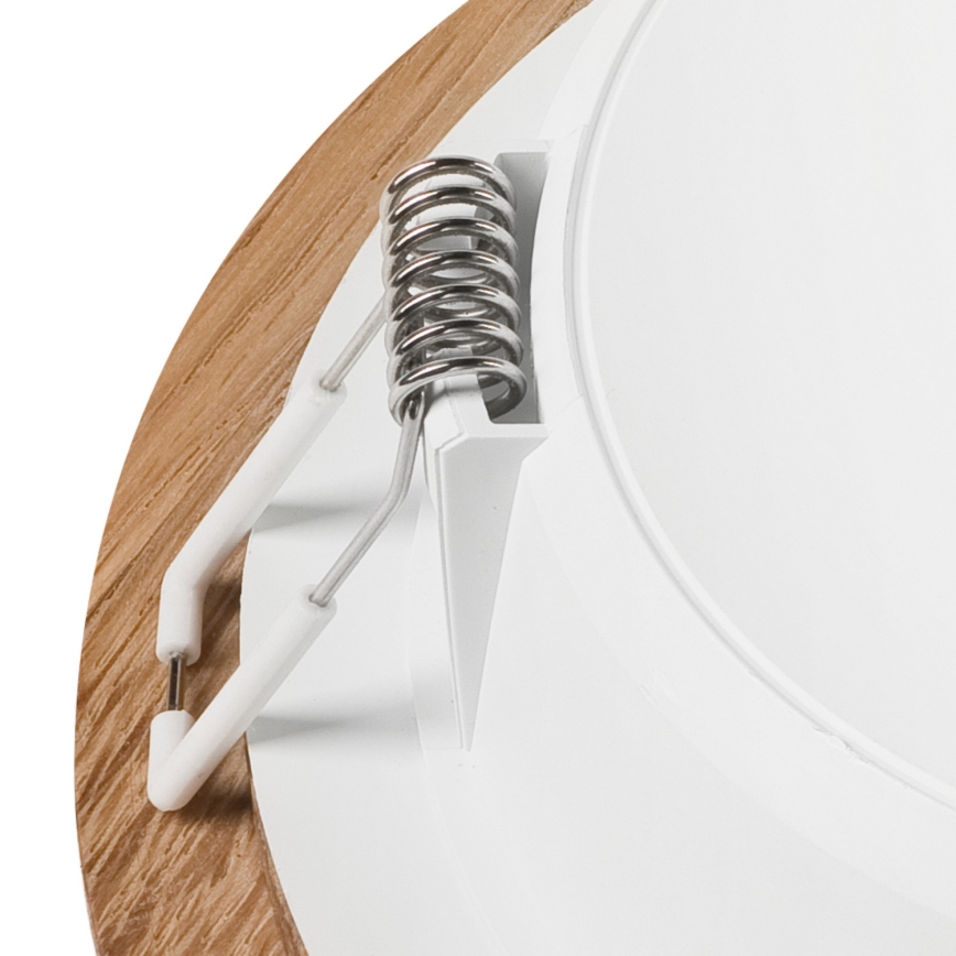 LED Recessed light WOODY SPOT LED/12,5W/230V 3000K oak ø 16 cm
