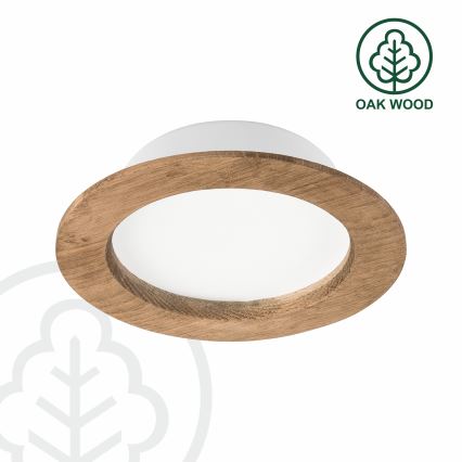 LED Recessed light WOODY SPOT LED/12,5W/230V 3000K walnut ø 16 cm