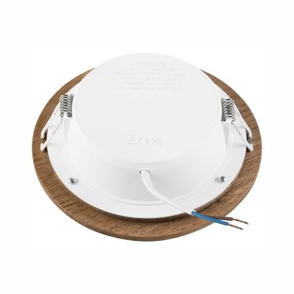 LED Recessed light WOODY SPOT LED/12,5W/230V 3000K walnut ø 16 cm