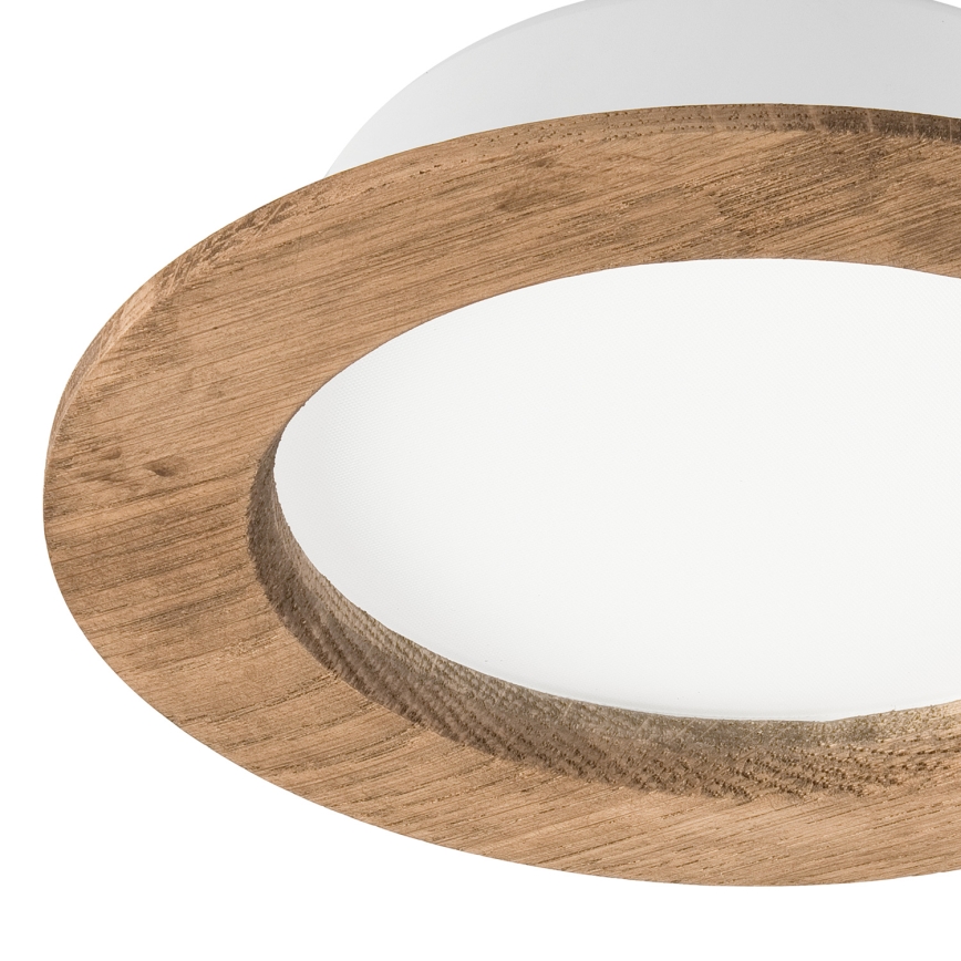 LED Recessed light WOODY SPOT LED/12,5W/230V 3000K walnut ø 16 cm
