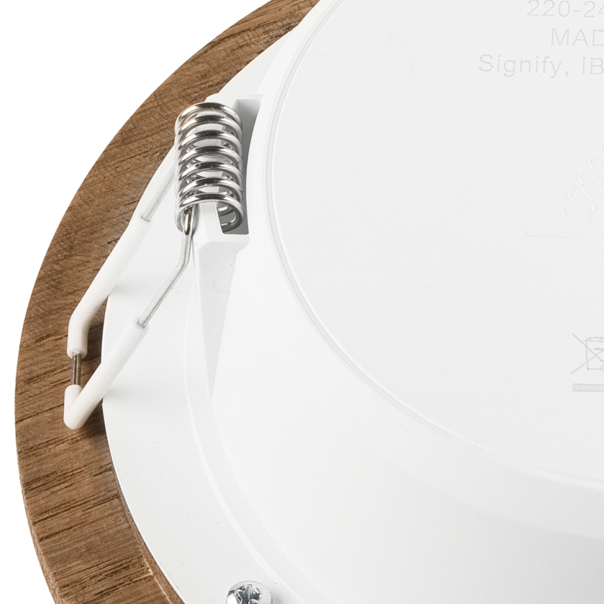 LED Recessed light WOODY SPOT LED/12,5W/230V 3000K walnut ø 16 cm